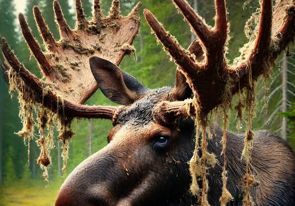 moose shedding velvet